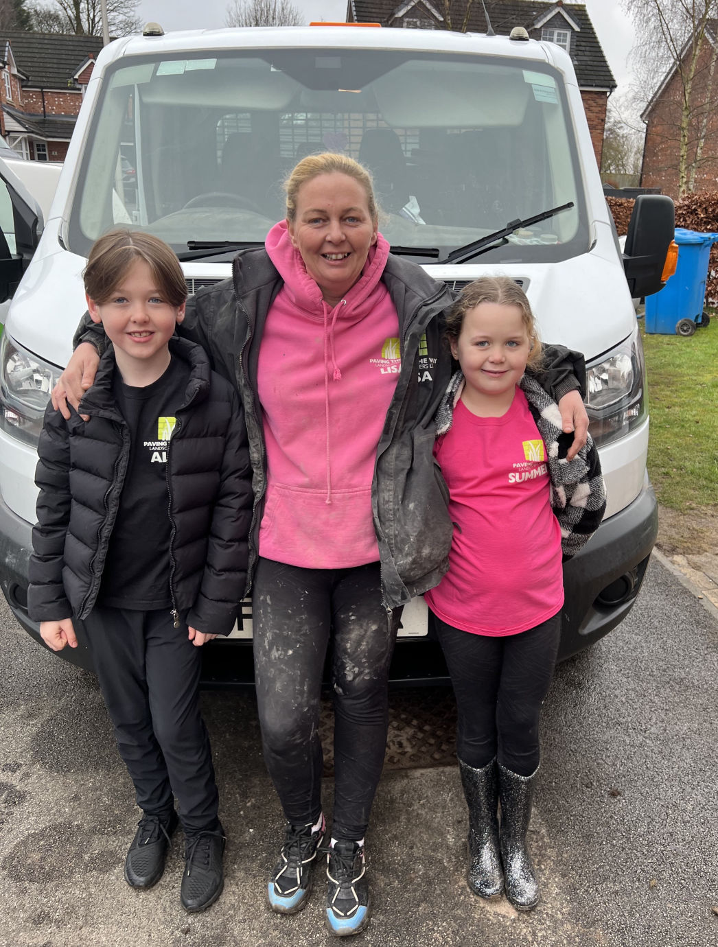 Photo of Lisa and the kids